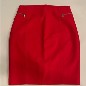 Express Vibrant Red Pencil Skirt